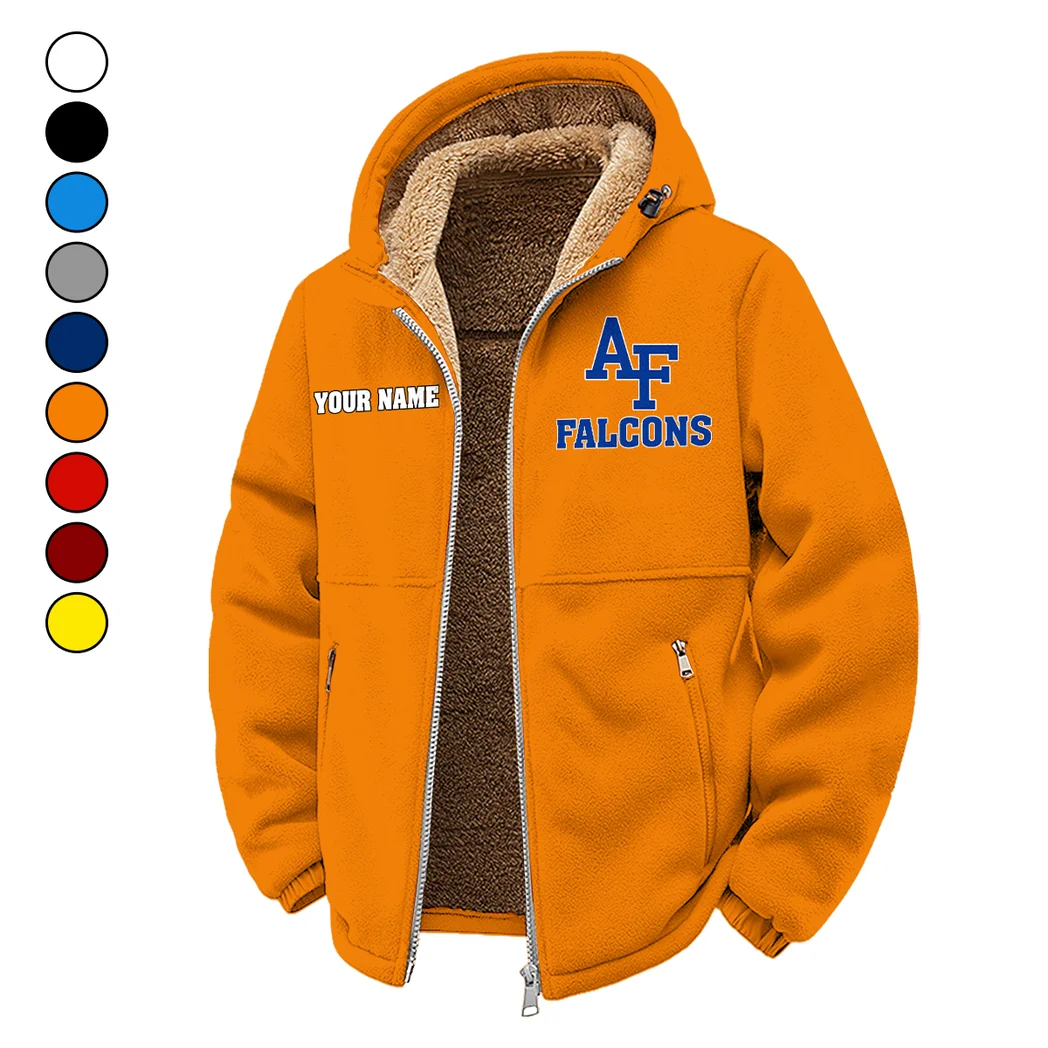 The Academy Winter Fleece Jacket, Extreme Cold Fleece Coat HVN1454AF - Orange
