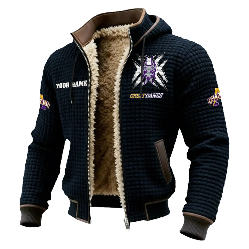 The SUNY Stars Fleece-Lined Hooded Jacket, Multi-Sport Winter Active Top HVN1454AG - Black - Image 2