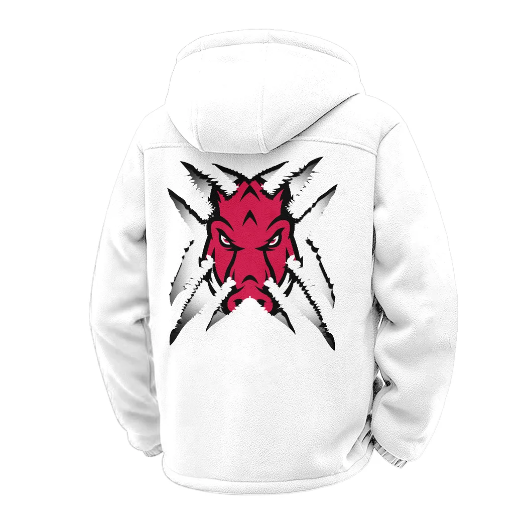 The Hogs Winter Fleece Jacket, Sub-Zero Fleece Jacket HVN1454AR - White - Image 3