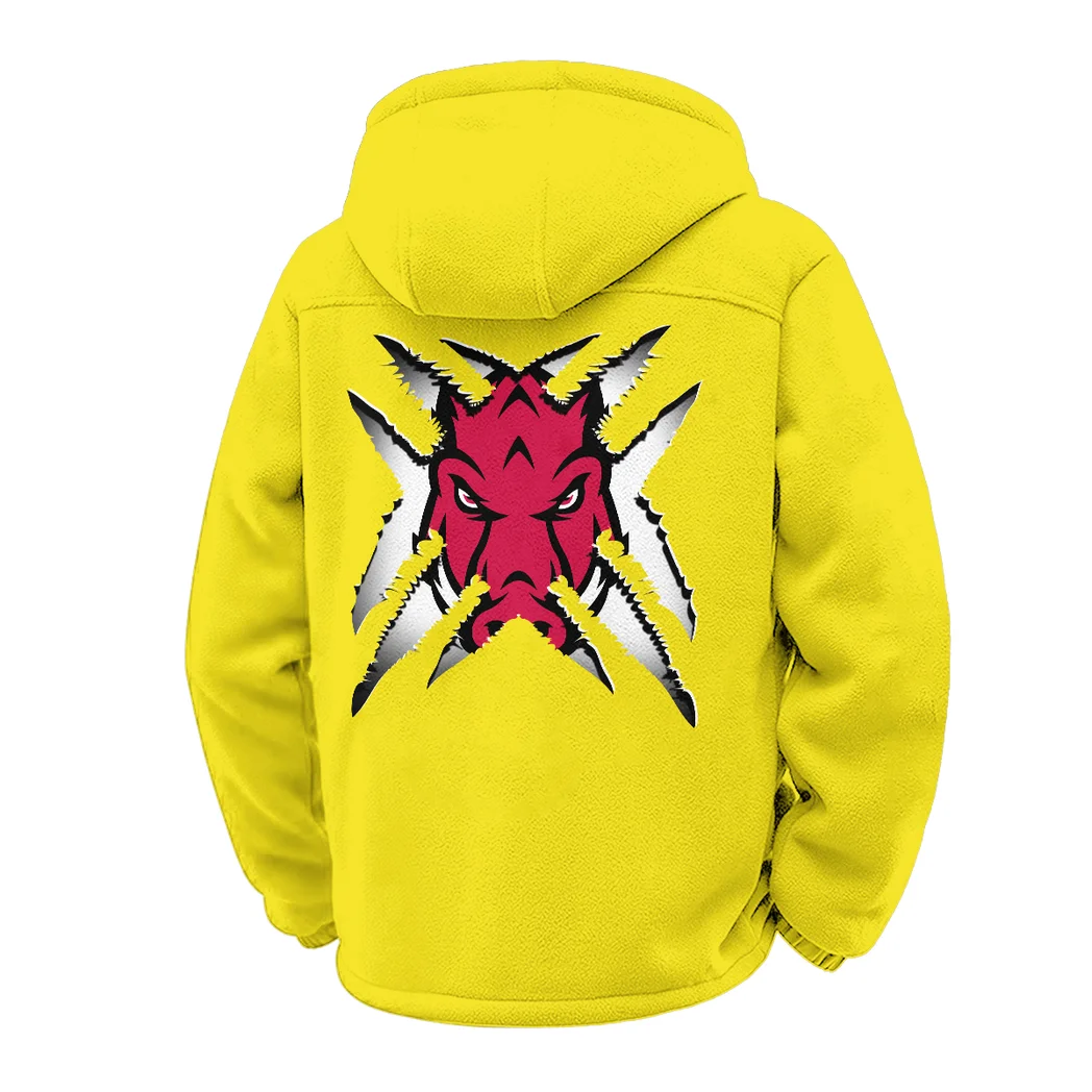 The Hogs Winter Fleece Jacket, Sub-Zero Fleece Jacket HVN1454AR - Yellow - Image 3