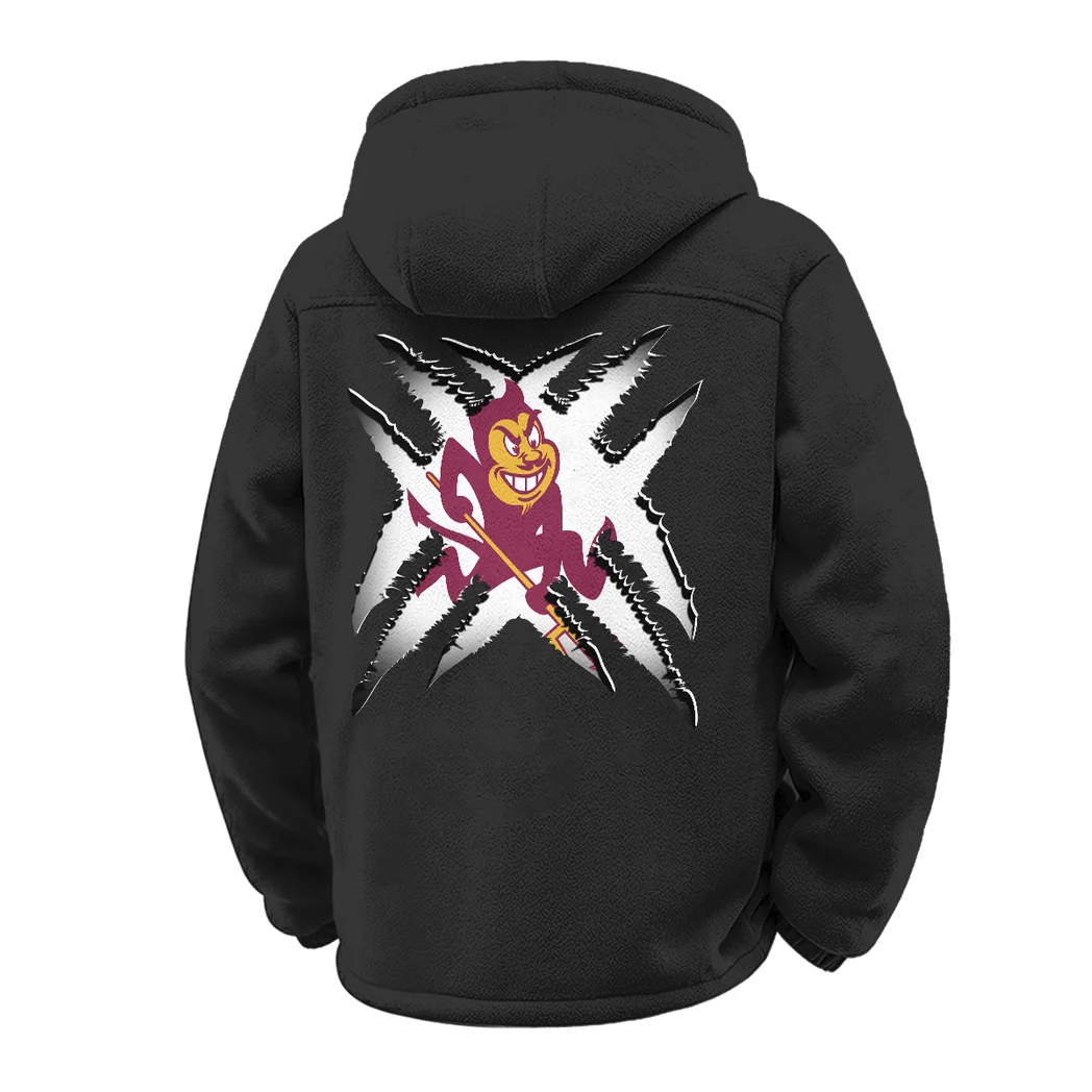 The Sun Devil Nation Winter Fleece Jacket, Essential Winter Warmth HVN1454AS - Black - Image 3