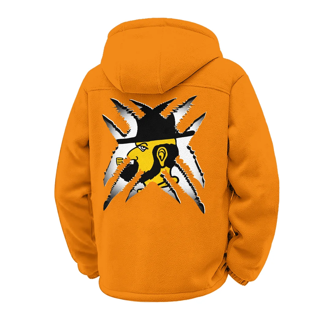 The High Country Winter Fleece Jacket, Deep Winter Comfort Fleece HVN1454AS - Orange - Image 3