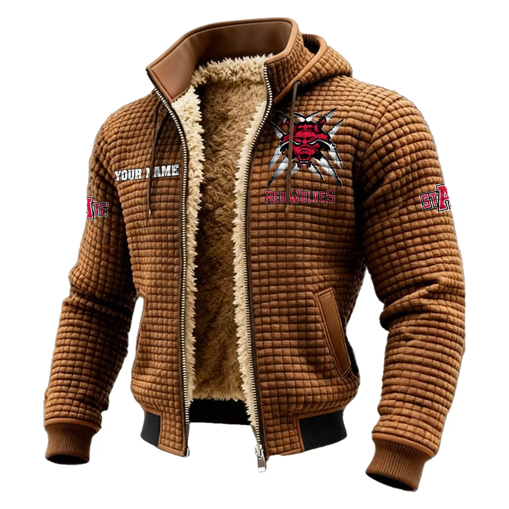 The Red Wolf Spirit Fleece-Lined Hooded Jacket, Alpine Ascent Hooded Jacket HVN1454AS - brown - Image 2