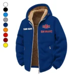 The Red Wolf Spirit Winter Fleece Jacket, Polar Climate Fleece HVN1454AS - Navy