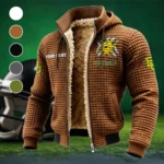 The Bear Nation Fleece-Lined Hooded Jacket, Elite Athlete Winter Jacket HVN1454BB - brown