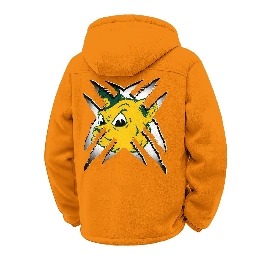 The Bear Nation Winter Fleece Jacket, High-Performance Trail Jacket HVN1454BB - Orange - Image 3