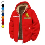 The Bear Nation Winter Fleece Jacket, High-Performance Trail Jacket HVN1454BB - red