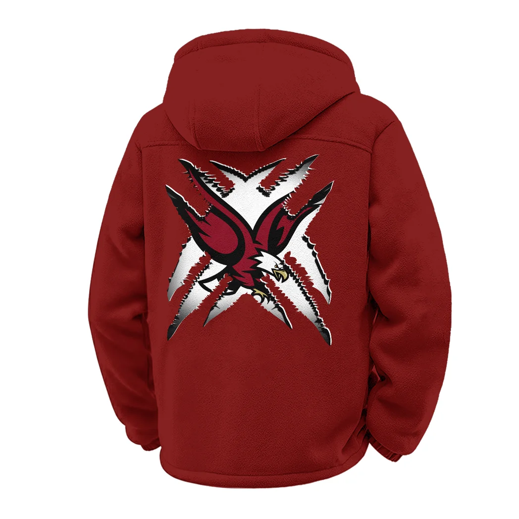 The Boston Force Winter Fleece Jacket, Dynamic Winter Training Top HVN1454BC - Wine - Image 3