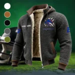 The Blue and Orange Fleece-Lined Hooded Jacket, Storm-Ready Fleece-Lined Coat HVN1454BS - Grey