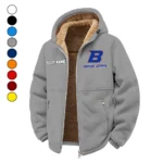 The Blue and Orange Winter Fleece Jacket, Technical Mid-Layer Jacket HVN1454BS - Grey