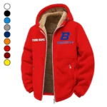 The Blue and Orange Winter Fleece Jacket, Technical Mid-Layer Jacket HVN1454BS - red