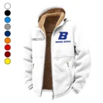 The Blue and Orange Winter Fleece Jacket, Technical Mid-Layer Jacket HVN1454BS - White