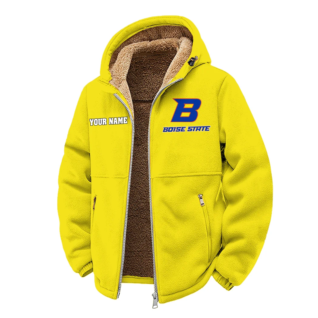 The Blue and Orange Winter Fleece Jacket, Technical Mid-Layer Jacket HVN1454BS - Yellow - Image 2
