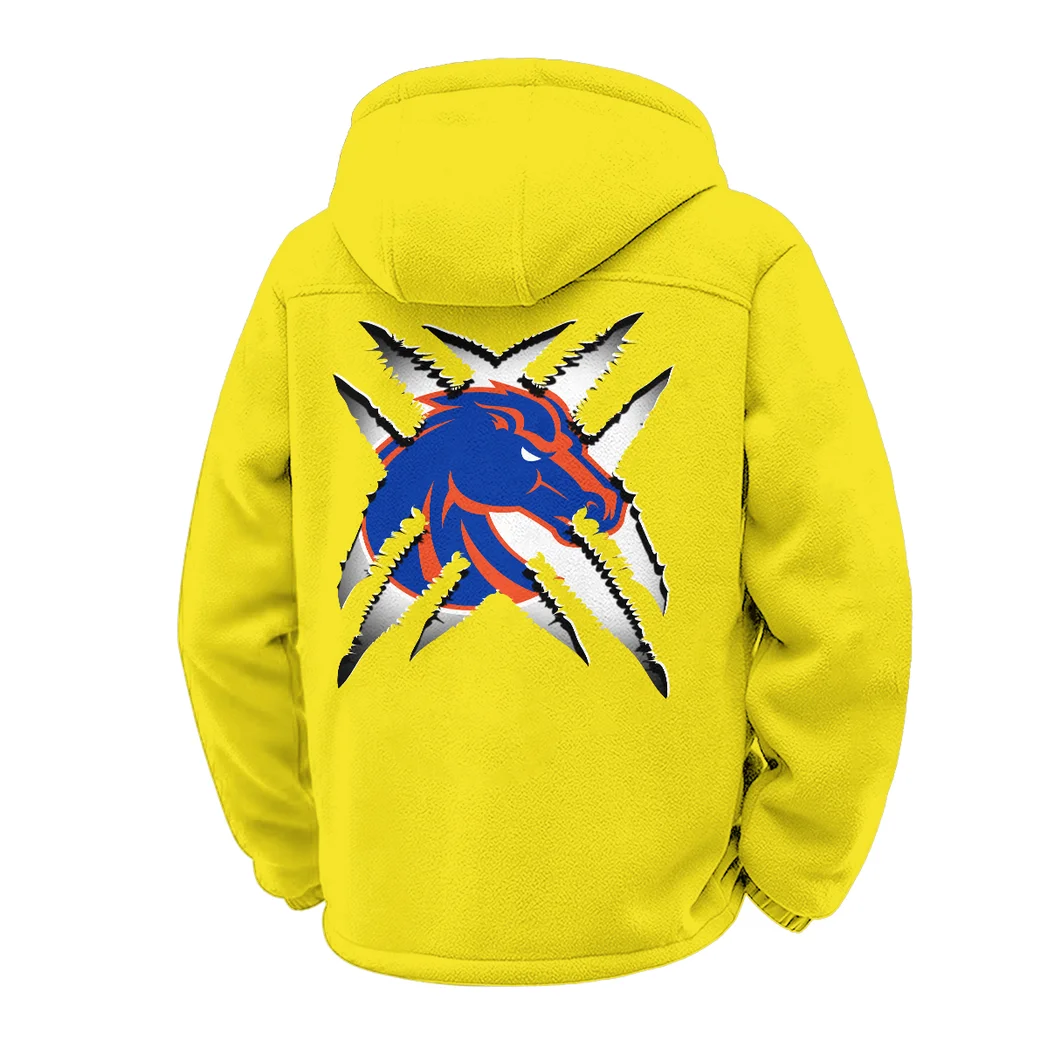 The Blue and Orange Winter Fleece Jacket, Technical Mid-Layer Jacket HVN1454BS - Yellow - Image 3