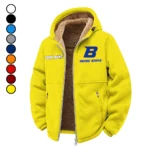 The Blue and Orange Winter Fleece Jacket, Technical Mid-Layer Jacket HVN1454BS - Yellow