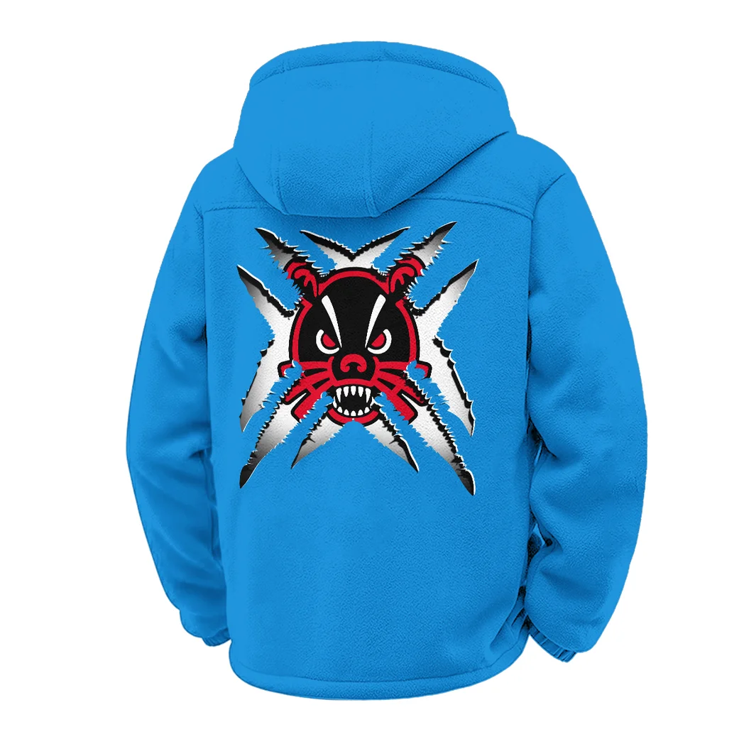 The Cincy Ambush Winter Fleece Jacket, All-Mountain Sport Jacket HVN1454CB - cyan - Image 3