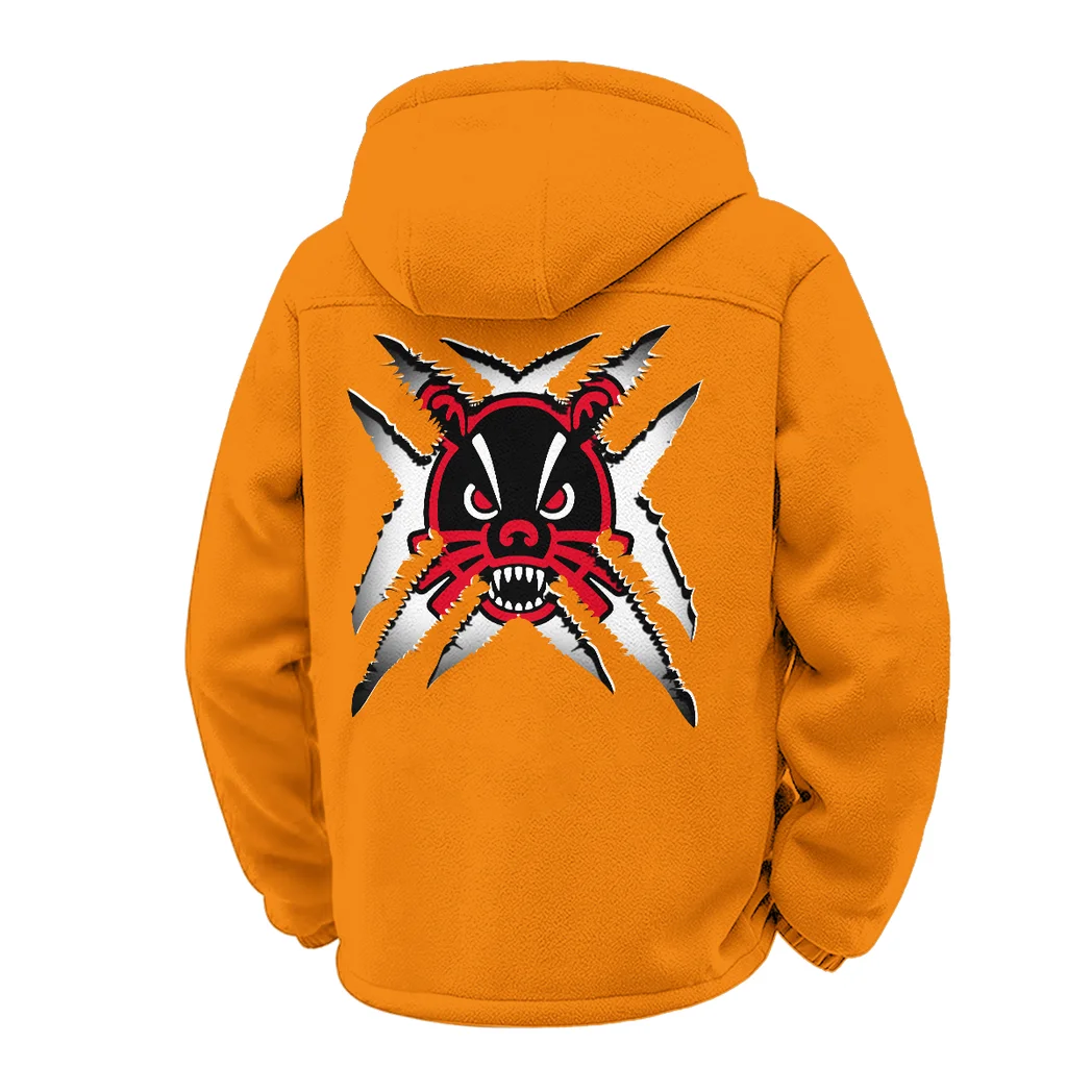 The Cincy Ambush Winter Fleece Jacket, All-Mountain Sport Jacket HVN1454CB - Orange - Image 3
