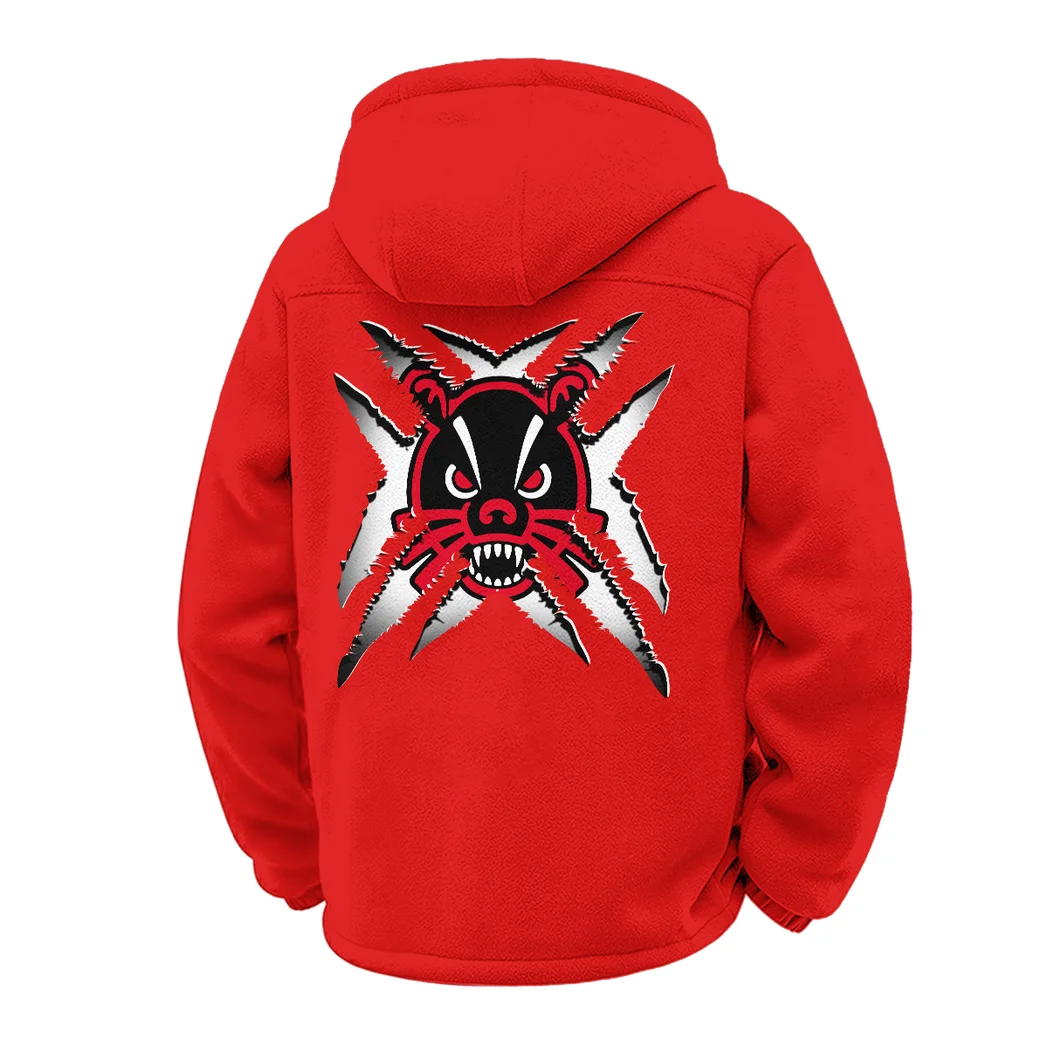 The Cincy Ambush Winter Fleece Jacket, All-Mountain Sport Jacket HVN1454CB - red - Image 3