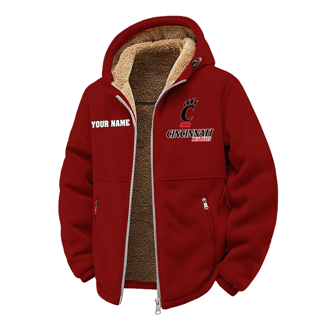 The Cincy Ambush Winter Fleece Jacket, All-Mountain Sport Jacket HVN1454CB - Wine - Image 2