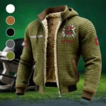 The Ivy League Fleece-Lined Hooded Jacket, Deep Winter Insulated Hoody HVN1454CB - Green