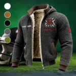 The Ivy League Fleece-Lined Hooded Jacket, Deep Winter Insulated Hoody HVN1454CB - Grey