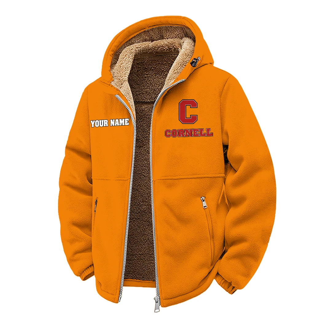 The Ivy League Winter Fleece Jacket, Ski & Snowboard Mid-Layer HVN1454CB - Orange - Image 2
