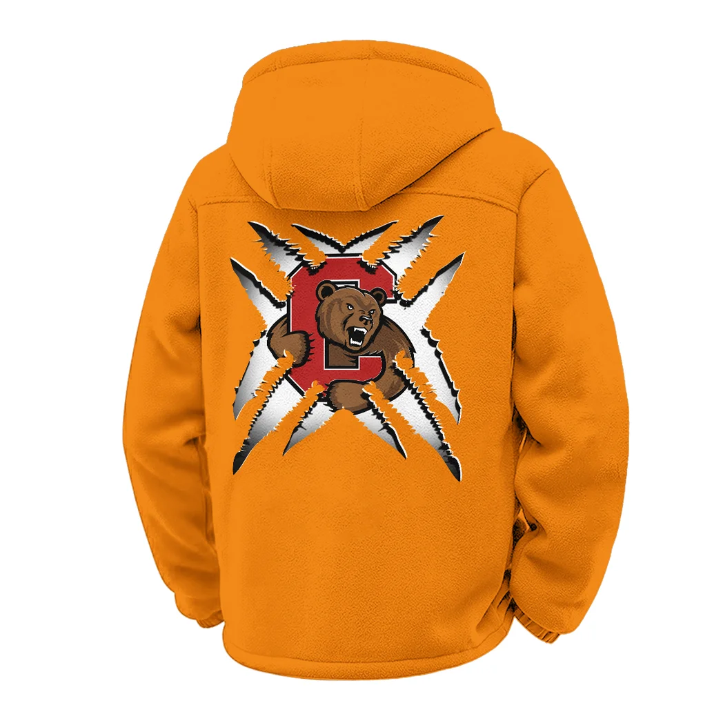 The Ivy League Winter Fleece Jacket, Ski & Snowboard Mid-Layer HVN1454CB - Orange - Image 3