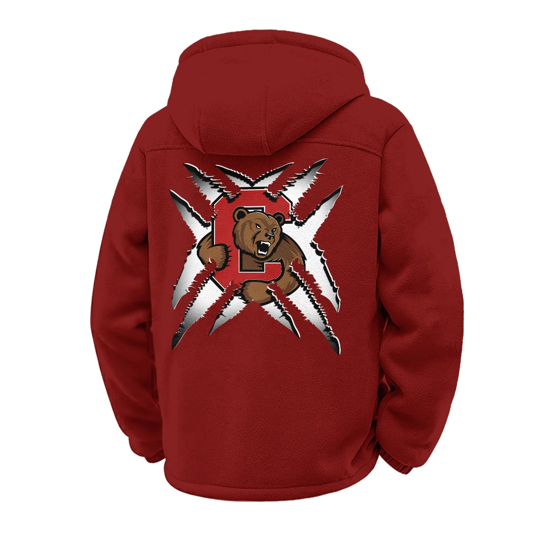 The Ivy League Winter Fleece Jacket, Ski & Snowboard Mid-Layer HVN1454CB - Wine - Image 3