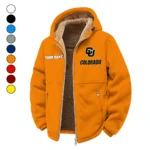 The Buffaloes Winter Fleece Jacket, Cold Weather Hiking Fleece HVN1454CB - Orange
