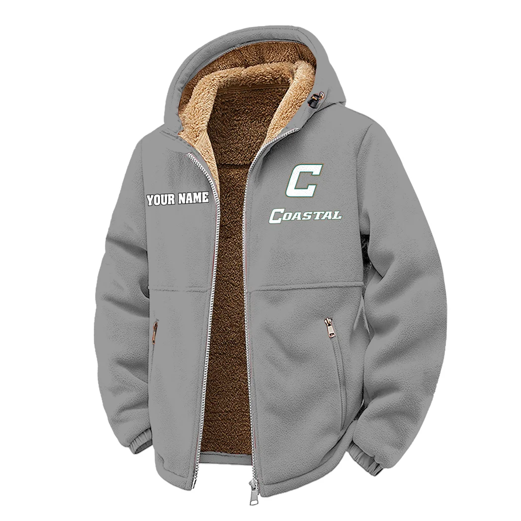 Coastal Carolina Winter Fleece Jacket, Winter Endurance Jacket HVN1454CC - Grey - Image 2