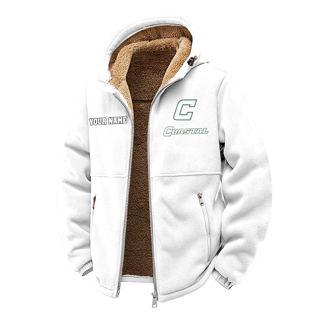 Coastal Carolina Winter Fleece Jacket, Winter Endurance Jacket HVN1454CC - White - Image 2