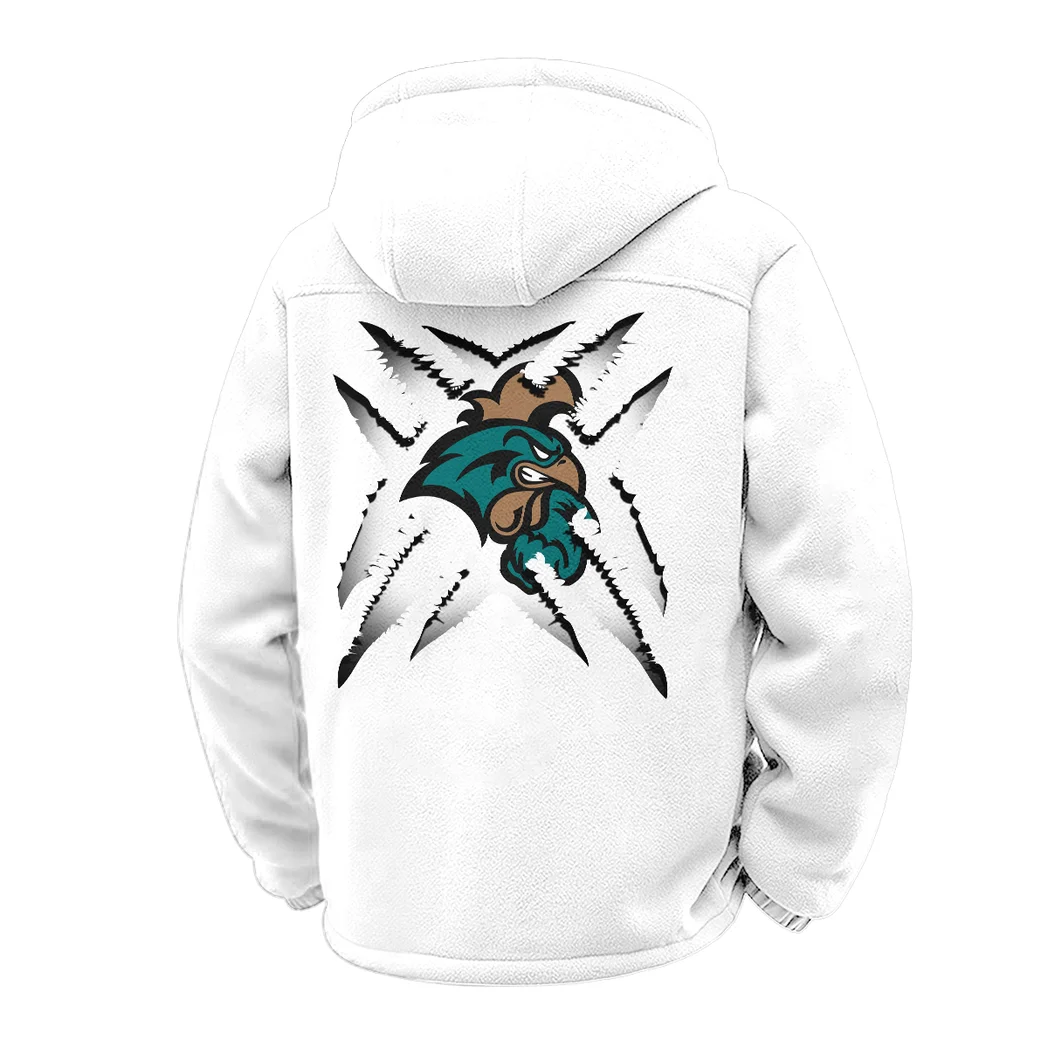 Coastal Carolina Winter Fleece Jacket, Winter Endurance Jacket HVN1454CC - White - Image 3