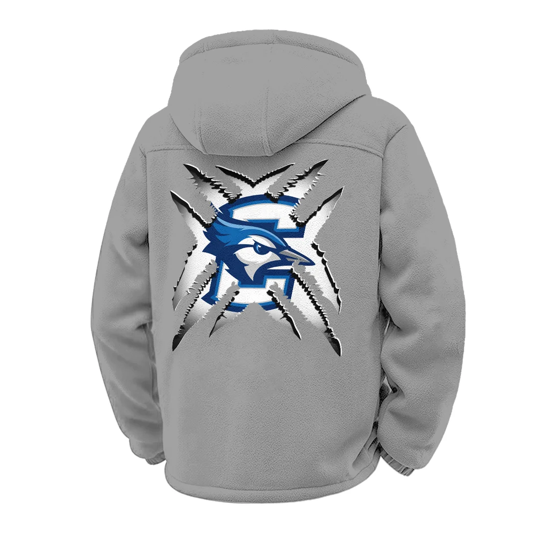 The Bluejays Winter Fleece Jacket, Cross-Training Thermal Zip HVN1454CR - Grey - Image 3