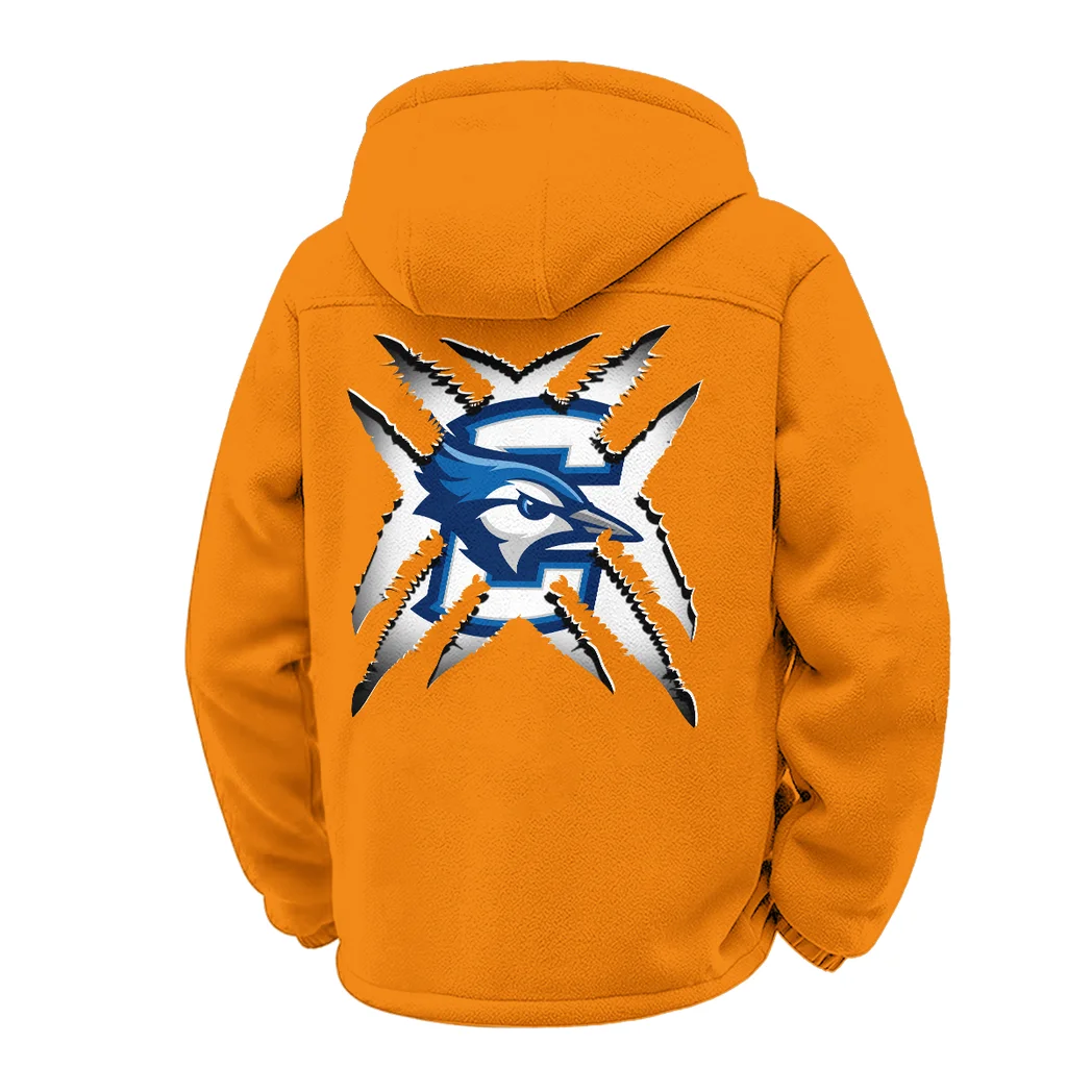 The Bluejays Winter Fleece Jacket, Cross-Training Thermal Zip HVN1454CR - Orange - Image 3