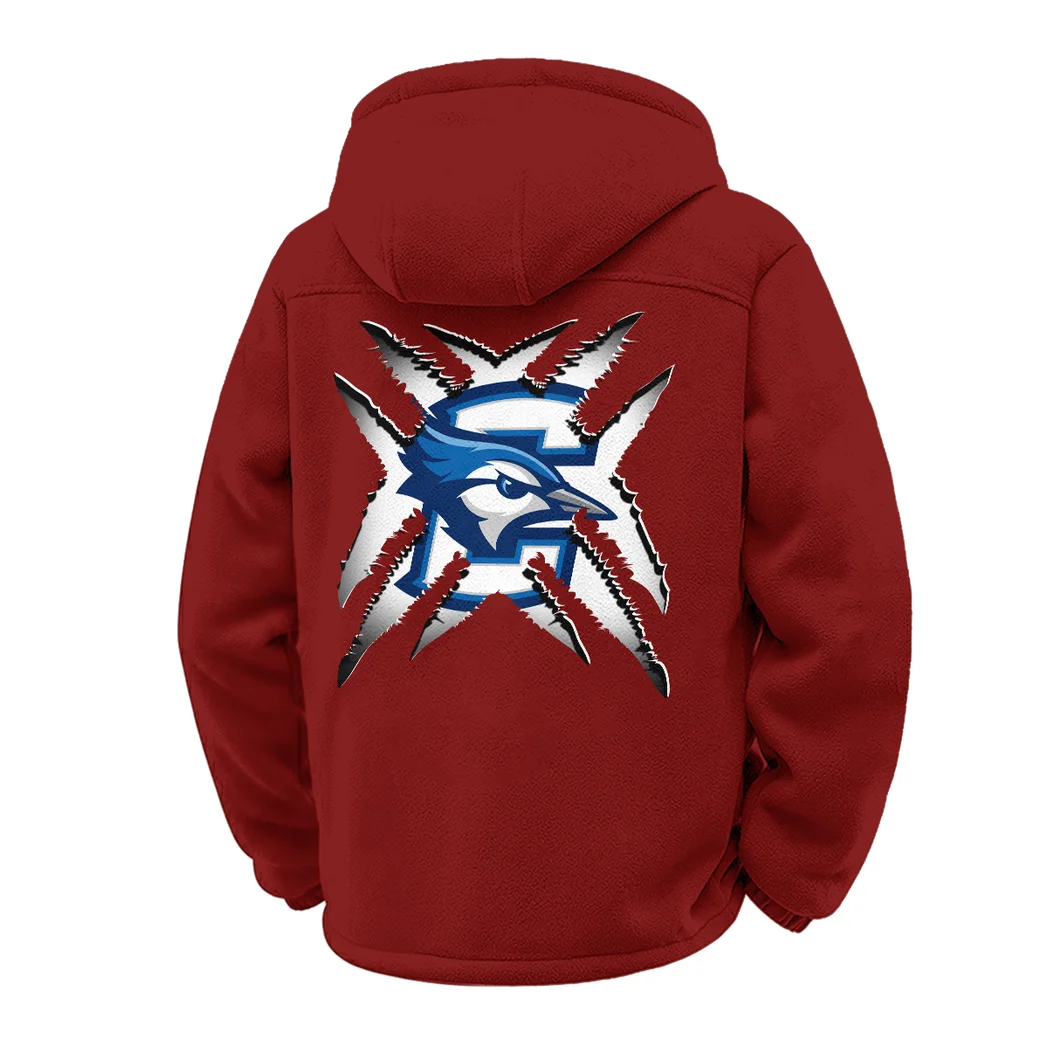 The Bluejays Winter Fleece Jacket, Cross-Training Thermal Zip HVN1454CR - Wine - Image 3