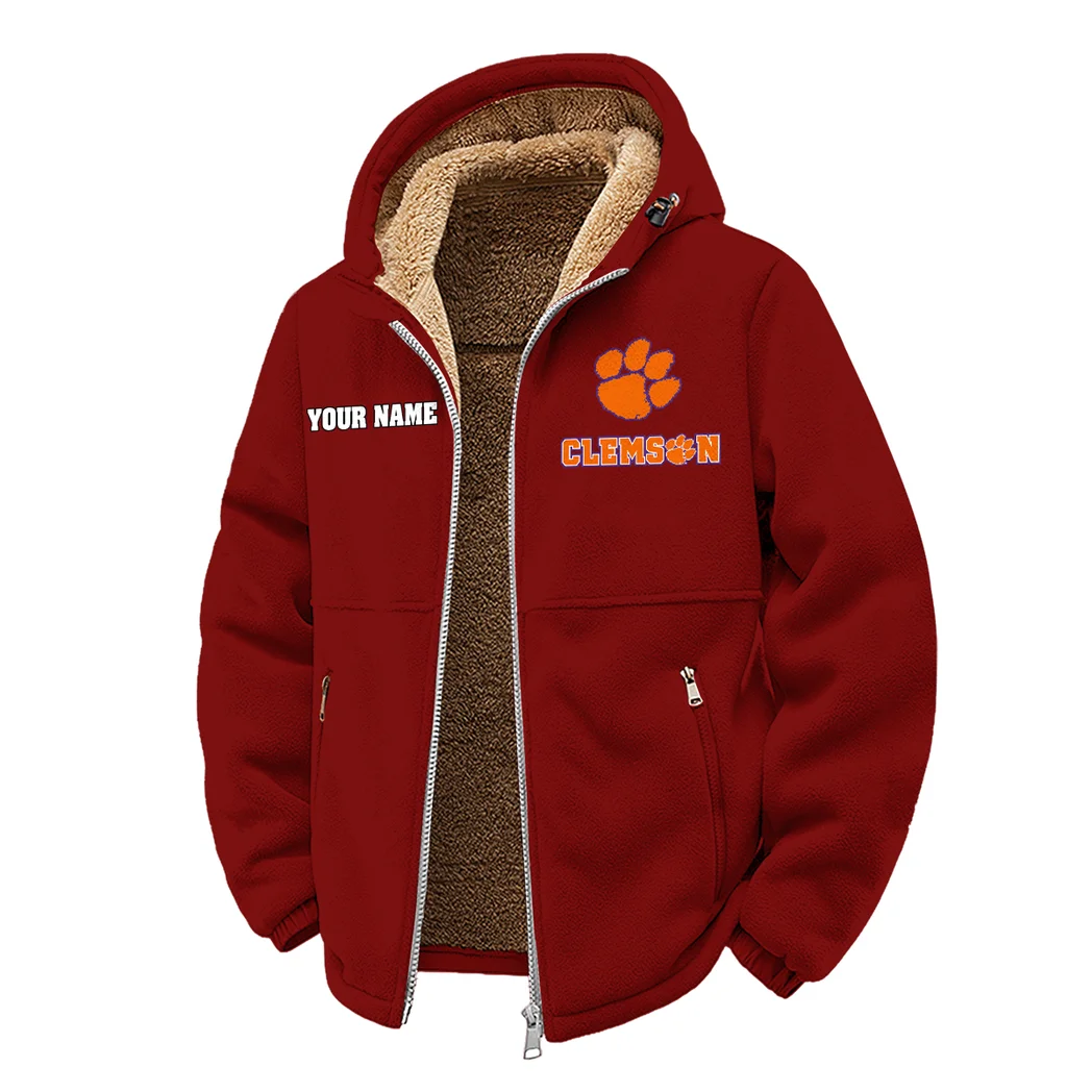 Death Valley Winter Fleece Jacket, Heavyweight Plush Fleece HVN1454CT - Wine - Image 2