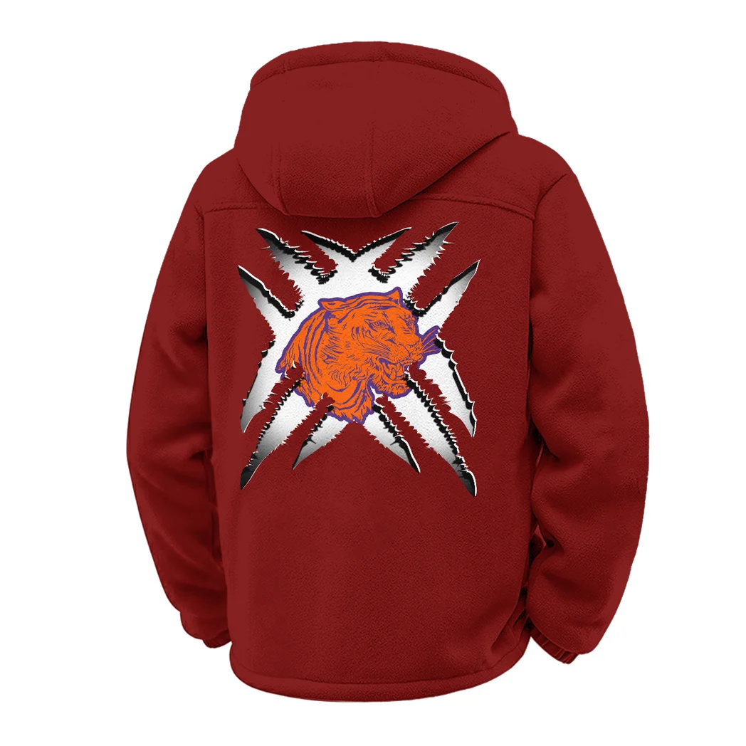 Death Valley Winter Fleece Jacket, Heavyweight Plush Fleece HVN1454CT - Wine - Image 3