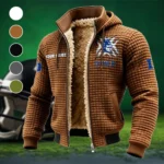 The Duke Pride Fleece-Lined Hooded Jacket, Thermal Core Fleece Jacket HVN1454DB - brown