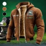 The Eagle Ambush Fleece-Lined Hooded Jacket, Brushed Interior Winter Jacket HVN1454EM - brown