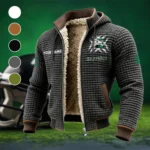 The Eagle Ambush Fleece-Lined Hooded Jacket, Brushed Interior Winter Jacket HVN1454EM - Grey