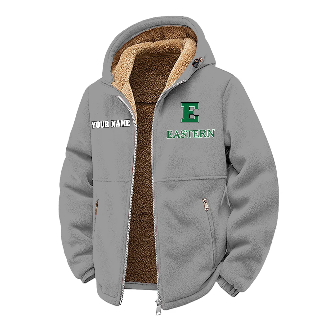 The Eagle Ambush Winter Fleece Jacket, Anti-Pill Thermal Fleece HVN1454EM - Grey - Image 2