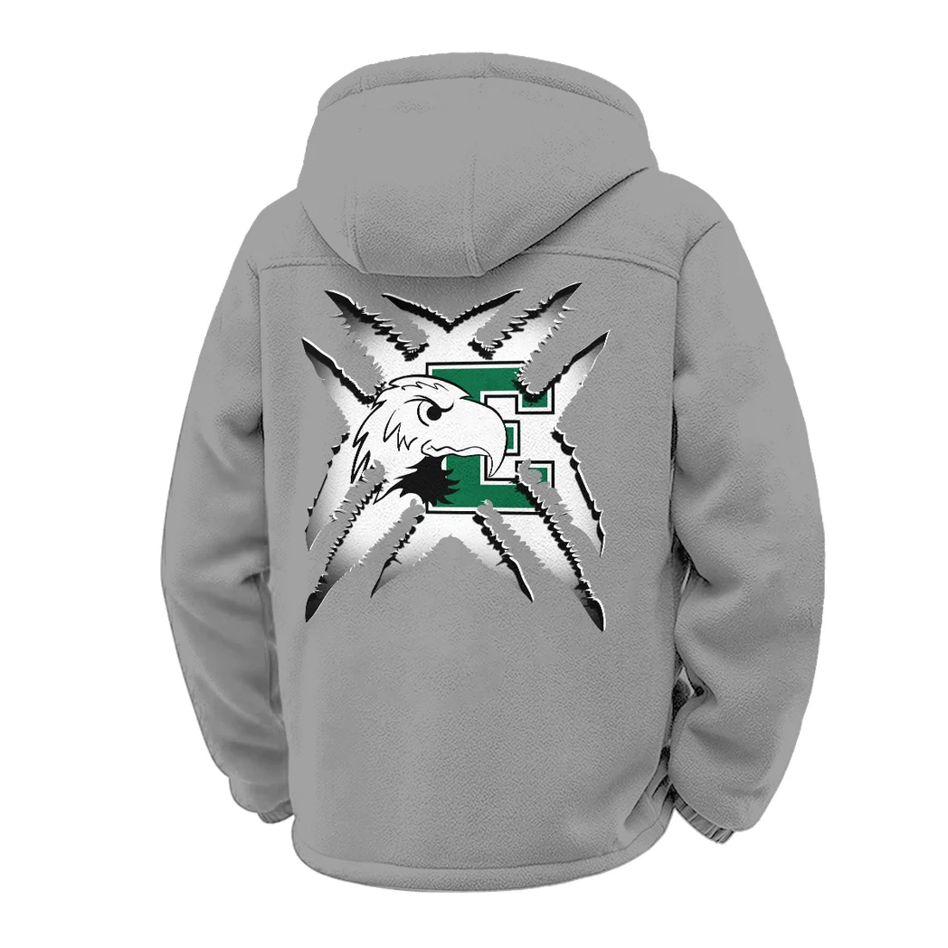 The Eagle Ambush Winter Fleece Jacket, Anti-Pill Thermal Fleece HVN1454EM - Grey - Image 3