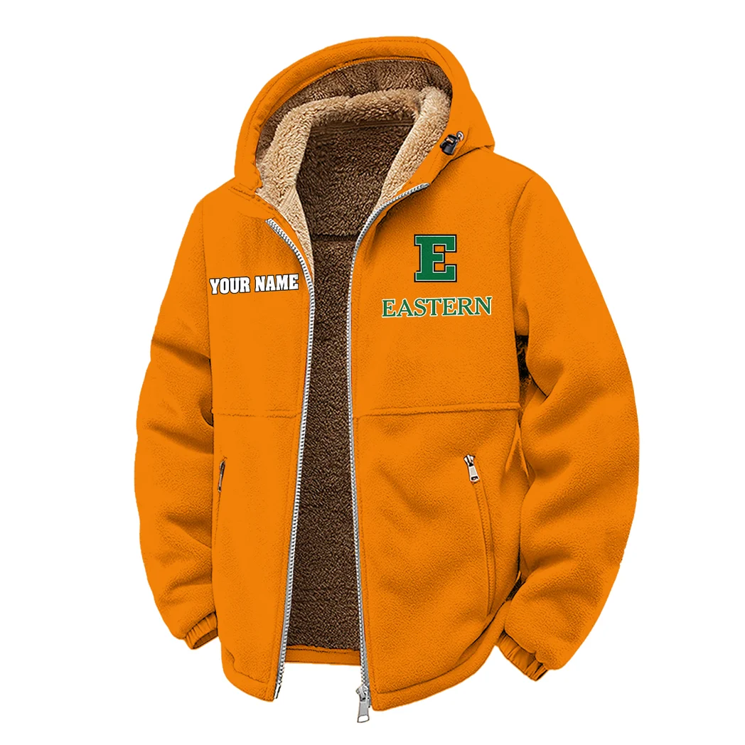 The Eagle Ambush Winter Fleece Jacket, Anti-Pill Thermal Fleece HVN1454EM - Orange - Image 2