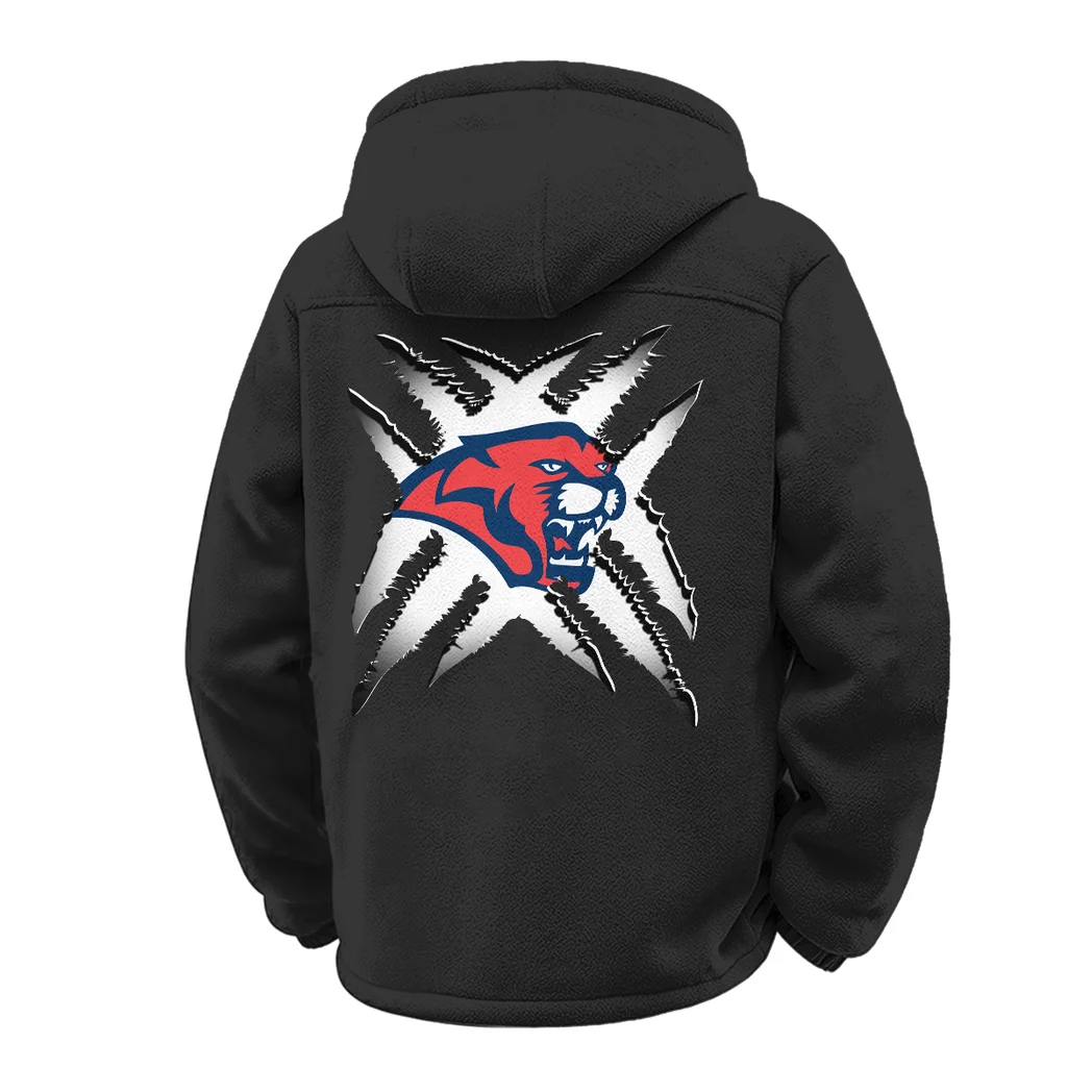 The Cougars Winter Fleece Jacket, Thermal Winter Fleece HVN1454HC - Black - Image 3