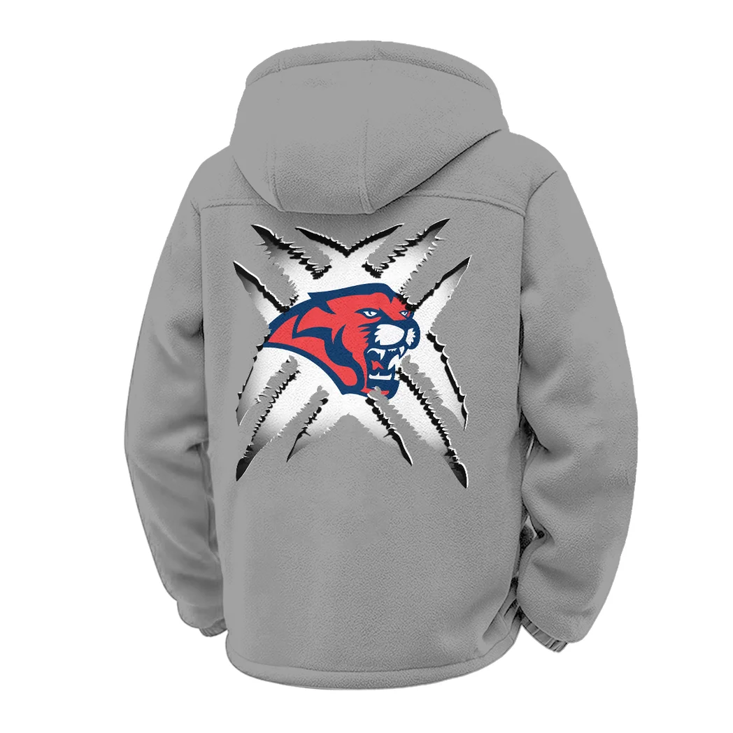 The Cougars Winter Fleece Jacket, Thermal Winter Fleece HVN1454HC - Grey - Image 3