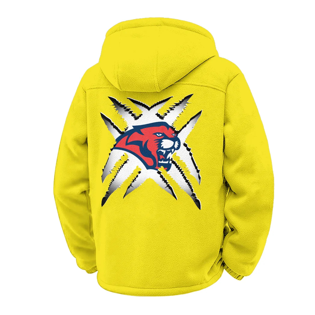 The Cougars Winter Fleece Jacket, Thermal Winter Fleece HVN1454HC - Yellow - Image 3