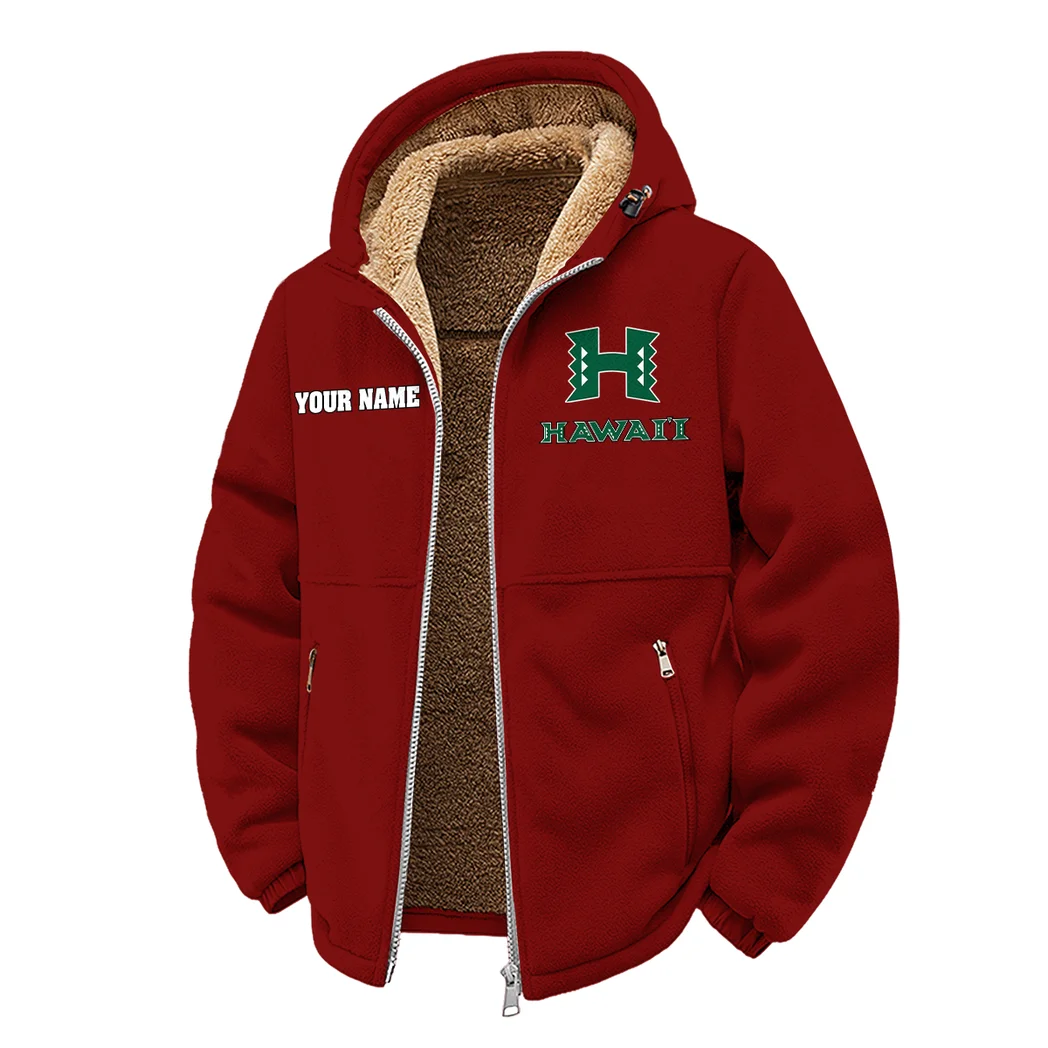 The Island Elite Winter Fleece Jacket, Arctic Expedition Fleece HVN1454HR - Wine - Image 2