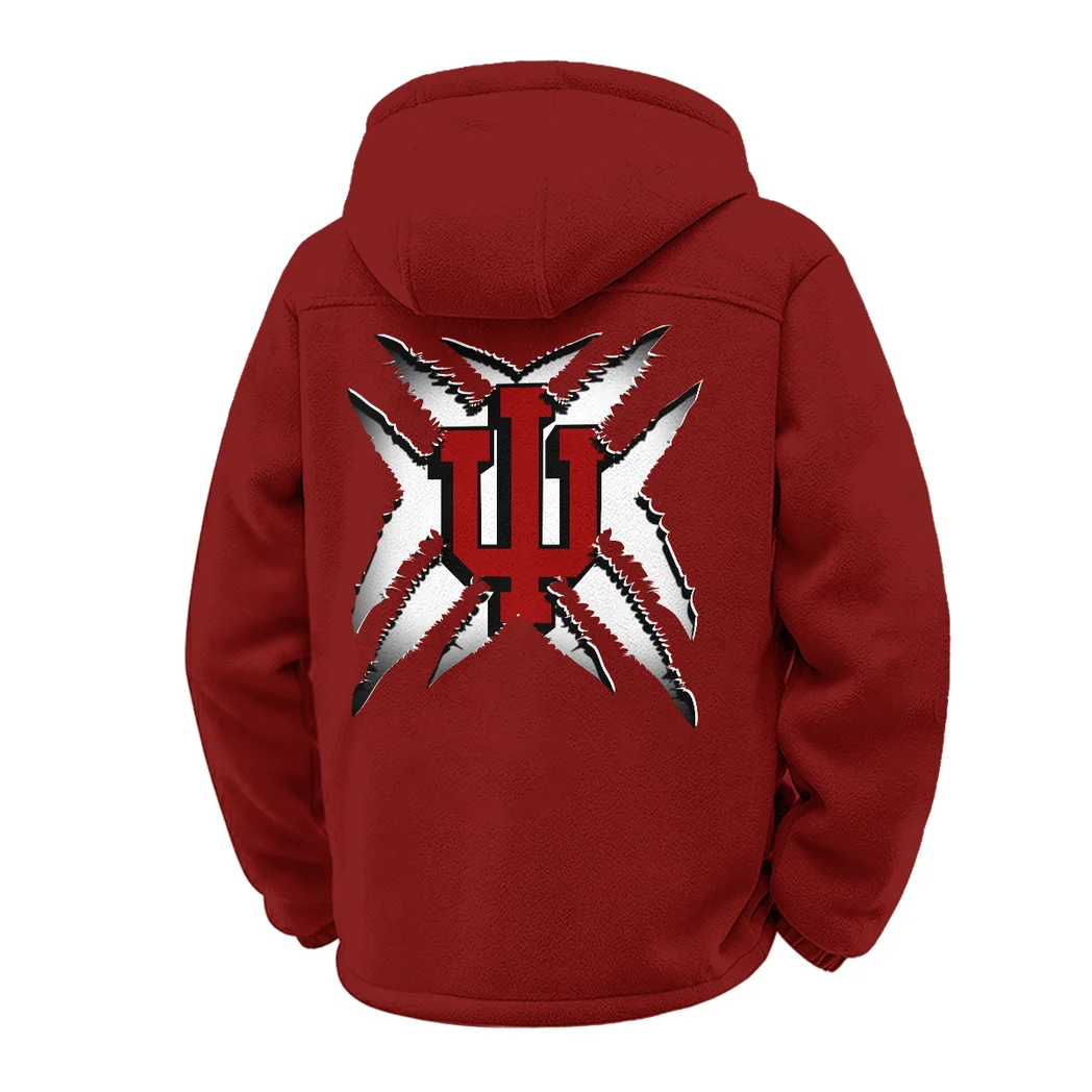 The Indiana Force Winter Fleece Jacket, Arctic Expedition Fleece HVN1454IH - Wine - Image 3