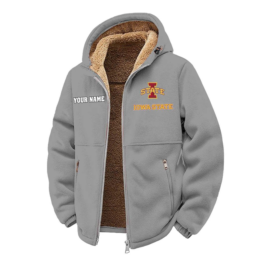 The Cyclones Winter Fleece Jacket, Insulated Sport Hoody HVN1454IS - Grey - Image 2