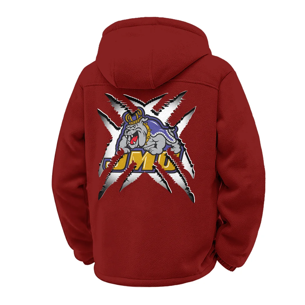 The Dukes Winter Fleece Jacket, Sub-Zero Fleece Jacket HVN1454JM - Wine - Image 3